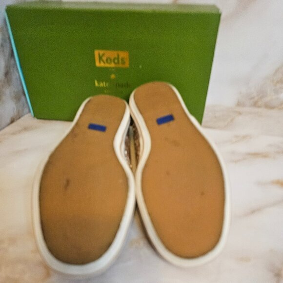Kate Spade Keds Sneakers with Rose Gold Glitter, Size 8.5 - Picture 4 of 7